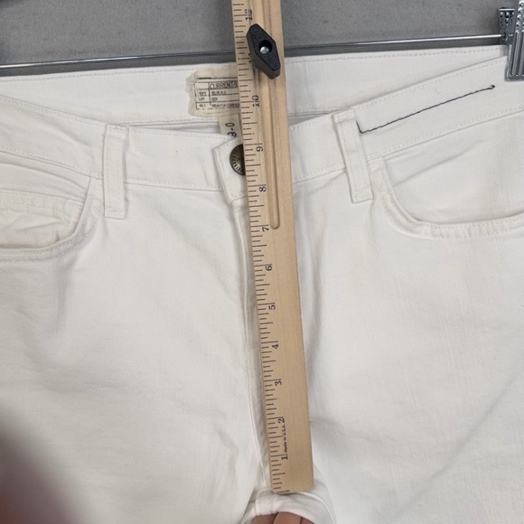 Current Elliott Jeans Womens 29 White The Flip Flop Mid Rise Flare Frayed Hem - Picture 13 of 13
